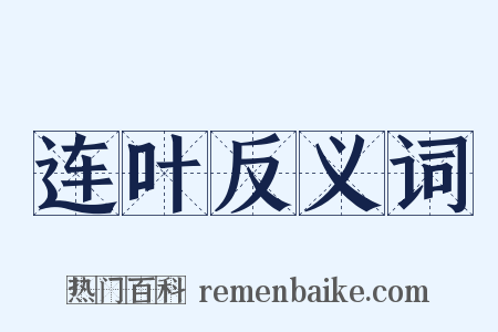 连叶反义词是什么意思的图片